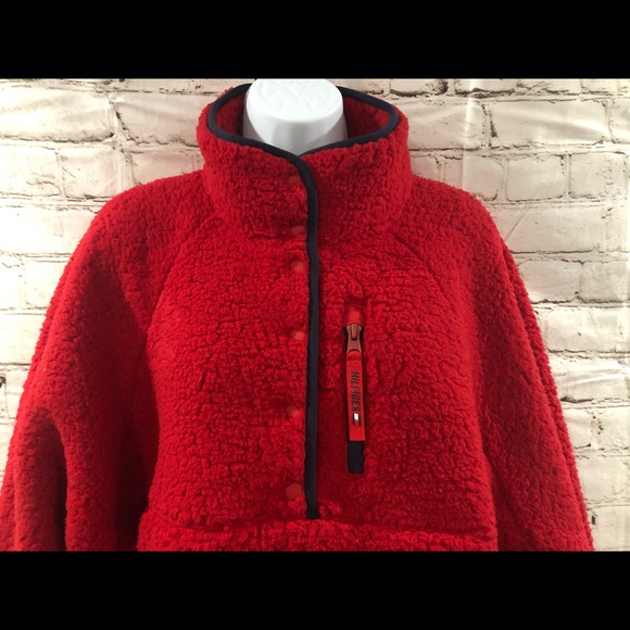 🎉HP X 2 🎉 ❤️‍🔥Tommy Hilfiger Sport❤️‍🔥Teddy Bear Style Pullover ❤️‍🔥 - Picture 3 of 14